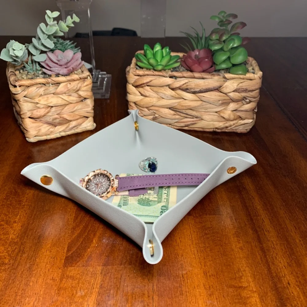 Snap Travel Valet Tray, Catchall, Vegan Leather